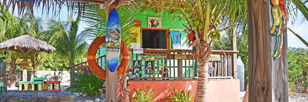 A vibrant Caribbean-style ice cream shop on North Caicos. 