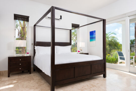 King bed in a villa