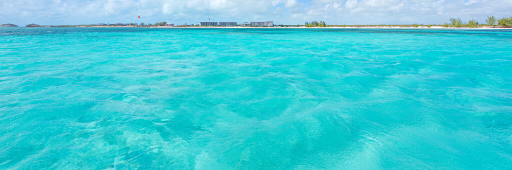 Turquoise water at Salterra Beach on South Caicos