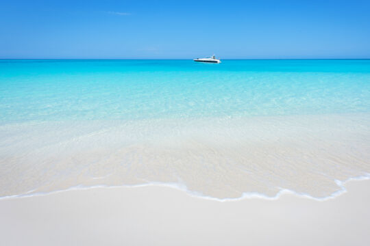 Beach and yacht