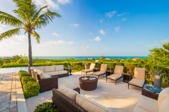 Terrace with ocean view