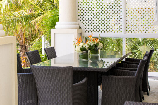 Outdoor dining table