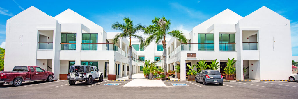 The Hub shopping complex in central Grace Bay, Providenciales.