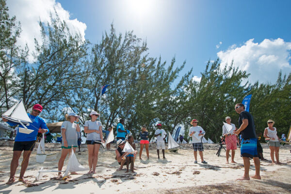 Model sailboat racers on Bambarra Beach, Middle Caicos.