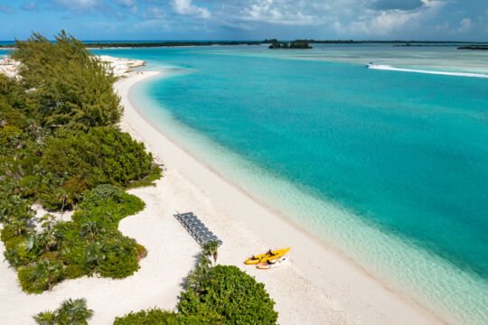 Beach on Leeward Going Through Channel