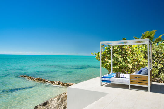 Day bed near the ocean