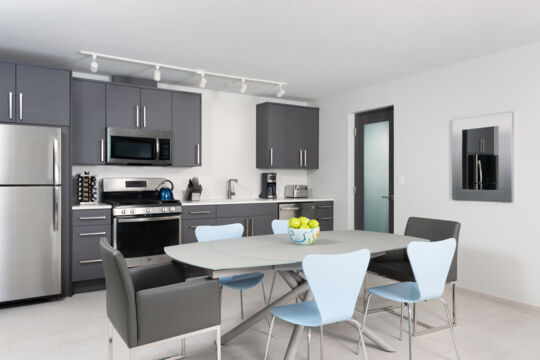 Kitchen in the guest house at Villa Blue Vista