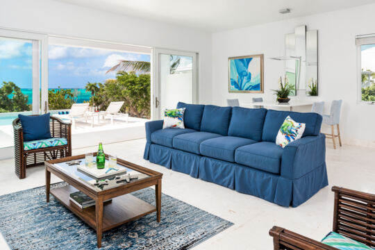 Living room in a luxury villa