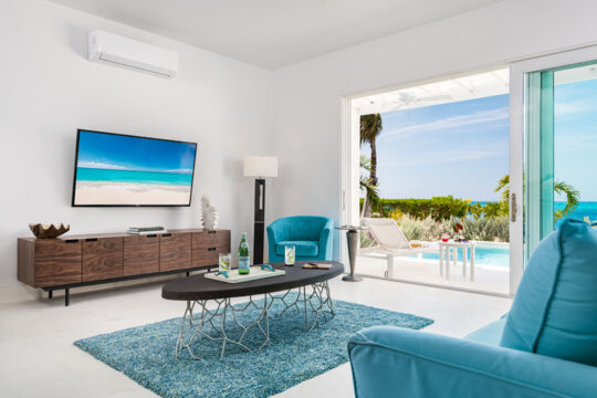 Living room and pool