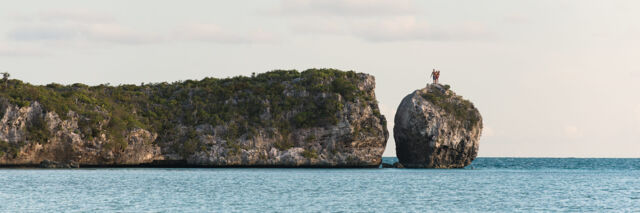 Split Rock at West Harbour Bluff on Providenciales